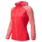 New Balance 5128 Women's Surface Run Jacket - Bright Cherry, Fiji Heather (wrj5128brc)