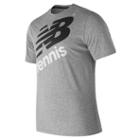 New Balance 81432 Men's Graphic Heathered Tennis Crew - (mt81432)