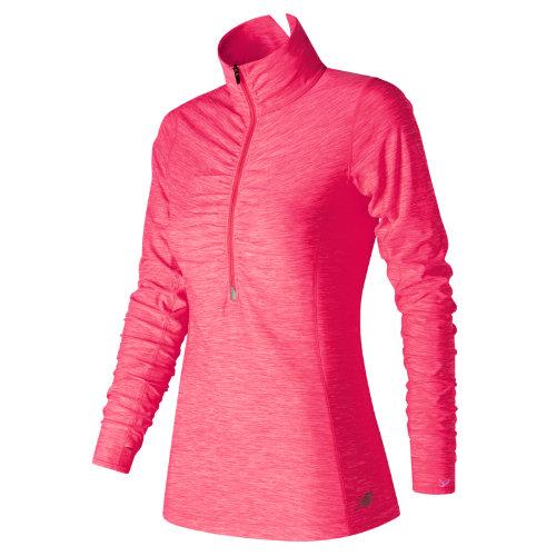 New Balance 71102 Women's Pink Ribbon In Transit Half Zip - Pink (rwt71102akh)