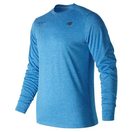 New Balance 53080 Men's United Nyc Half Finisher Ls Tee - Blue (mt53080vebh)