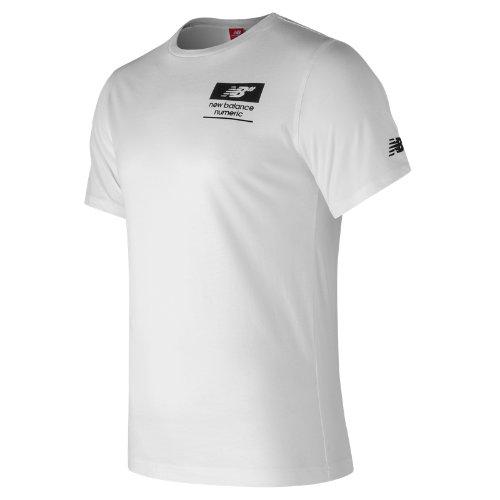 New Balance 73574 Men's Nb Numeric Stacked Tee - White (mt73574wt)