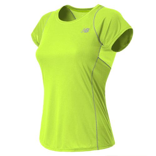 New Balance 4325 Women's Accelerate Short Sleeve - Hi-lite, Silver Mink (wrt4325hil)
