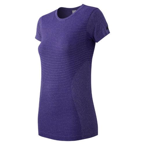 New Balance 61131 Women's M4m Seamless Short Sleeve Tee - Purple (wt61131tth)
