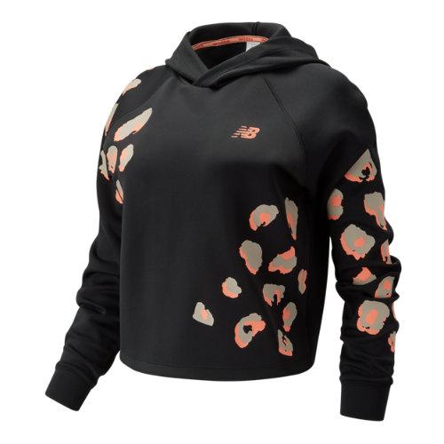 New Balance 93183 Women's Glow Cheetah Go Hoodie - Black (wt93183bk)