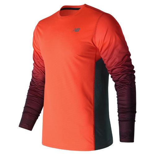 New Balance 71065 Men's Accelerate Graphic Long Sleeve - Orange/green (mt71065ao)
