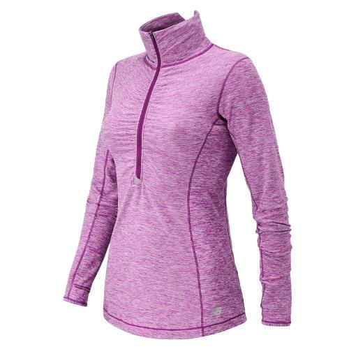 New Balance 53110 Women's Hocr Impact Half Zip - Deep Orchid Heather (wt53110edoh)