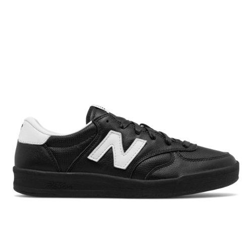 New Balance 300 Leather Men's Court Classics Shoes - Black/silver (crt300la)