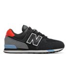 New Balance 574 Kids Grade School Lifestyle Shoes - Black/red (gc574jho)