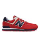 New Balance 574 Kids Grade School Lifestyle Shoes - Red/navy (gc574mue)