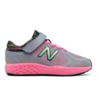 New Balance Hook And Loop 720v4 Kids Grade School Running Shoes - Grey/pink (kv720gxy)