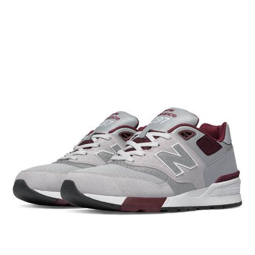 New Balance 597 90s Traditional Men's Running Classics Shoes - Grey/red (ml597noa)