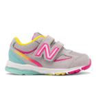 New Balance Hook And Loop 888v2 Kids' Wide Shoes - Grey/white (io888gr2)