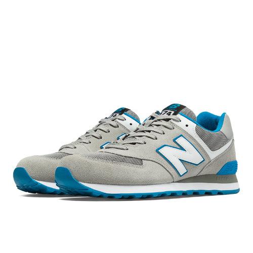 574 New Balance Men's 574 Shoes - Grey, Blue, White (ml574cph)