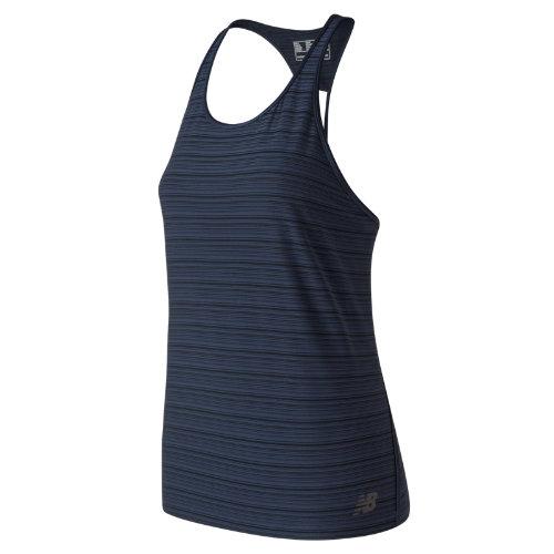 New Balance 91215 Women's Q Speed Breathe Striped Tank - Black (wt91215ecl)