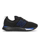New Balance 247 Sport Kids Grade School Lifestyle Shoes - Black/blue (kl247t2g)