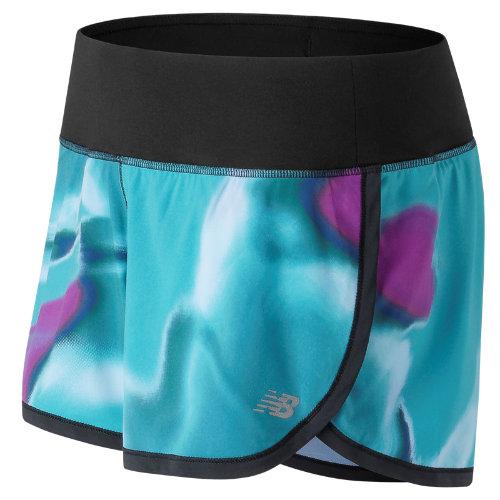 New Balance 73231 Women's Impact 3 Inch Printed Short - Red/white (ws73231imu)