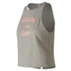 New Balance 91465 Women's Well Being Cropped Tank - Grey (wt91465sto)