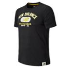 New Balance 4391 Men's Collegiate Arch Logo Tee - Blue Graphite, Yellow, White (emet4391bgh)