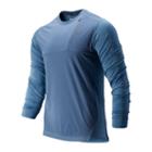 New Balance 93256 Men's Q Speed Run Crew Pullover - Blue (mt93256cky)