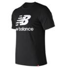 New Balance 91546 Men's Essentials Stacked Logo Tee - Black (mt91546bk)