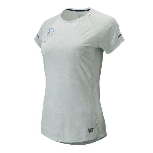 New Balance 93201 Women's Nyc Marathon Printed Nb Ice 2.0 Short Sleeve - Grey (wt93201mpsy)