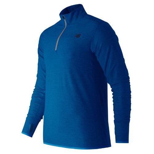 New Balance 53030 Men's N Transit Quarter Zip - Sonar Heather (mt53030soh)