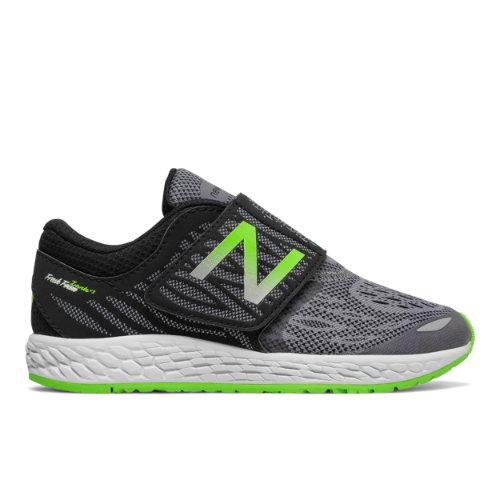 New Balance Hook And Loop Fresh Foam Zante V3 Kids Grade School Running Shoes - Black/green (kvzntbty)