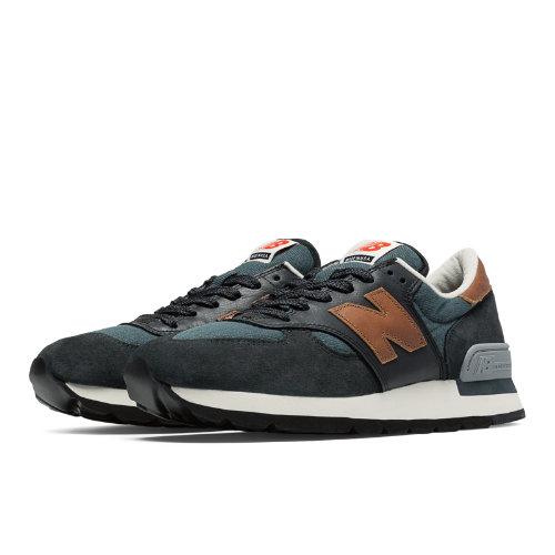 New Balance 990 Distinct Retro Ski Men's Made In Usa Shoes - Grey, Black, Carmel (m990dsao)