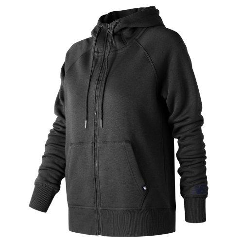 New Balance 73520 Women's Essentials Full Zip Hoodie - Black (wj73520bk)