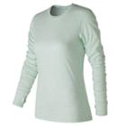 New Balance 73127 Women's Heather Tech Long Sleeve - Green (wt73127wvh)