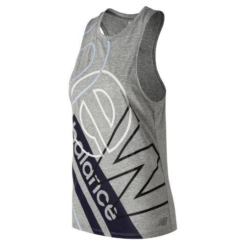 New Balance 91132 Women's Relentless Graphic Tank - Grey (wt91132ag)