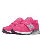 New Balance Hook And Loop 990v4 Kids' Pre-school Running Shoes - Pink (kv990pep)