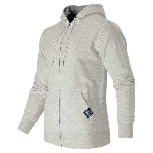 New Balance 53515 Men's Full Zip Fleece Hoodie - Sea Salt Heather (mj53515sah)
