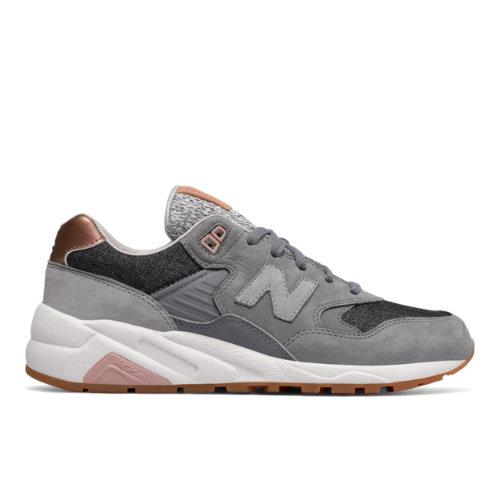 New Balance 580 Nb Grey Women's Running Classics Shoes - Grey/silver (wrt580gf)