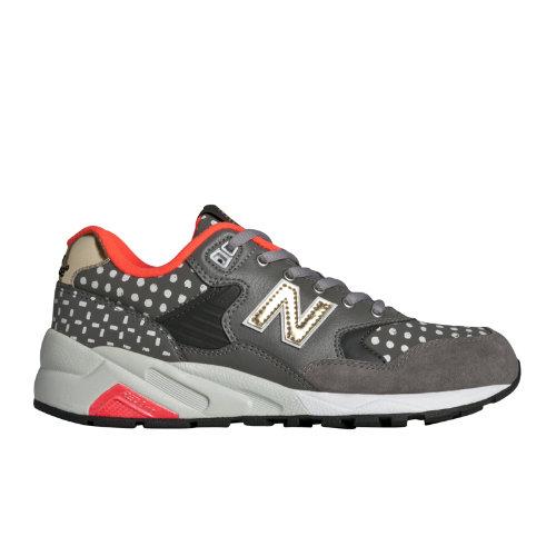 New Balance 580 Polka Dot Women's Elite Edition Shoes - Grey/coral Pink (wrt580mb)