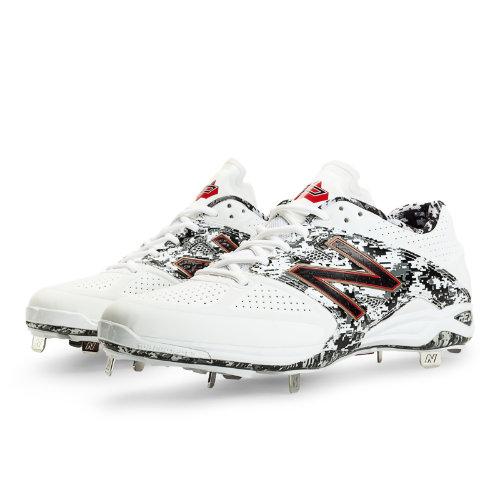 New Balance Pedroia Low-cut 4040v2 Metal Cleat Men's Low-cut Cleats Shoes - White, Black (l4040pw2)