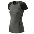 New Balance 61102 Women's Trinamic Short Sleeve Top - Grey (wt61102hc)