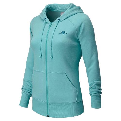 New Balance 5199 Women's Essentials Full Zip Hoodie - Sea Spray, Wave Blue (wej5199ssp)