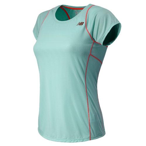 New Balance 4325 Women's Accelerate Short Sleeve - Glacier, Bright Cherry (wrt4325glc)