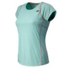 New Balance 4325 Women's Accelerate Short Sleeve - Glacier, Bright Cherry (wrt4325glc)