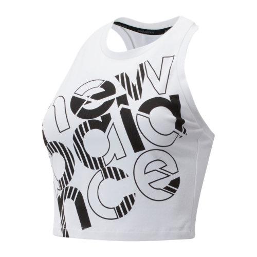 New Balance 93150 Women's Relentless Crop Top - White (wt93150wt)