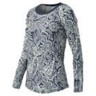 New Balance 63144 Women's J.crew Printed In Transit Top - (wt63144-jc)