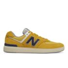 New Balance All Coasts 574 Men's Court Classics Shoes - Yellow/navy (am574swr)