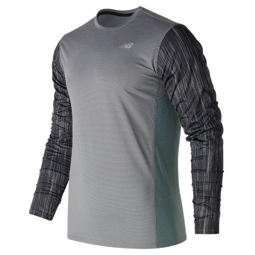 New Balance 71065 Men's Accelerate Graphic Long Sleeve - Green/black (mt71065tpt)
