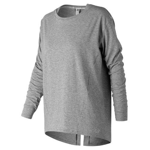 New Balance 91452 Women's Studio Relaxed Long Sleeve - Grey (wt91452ag)