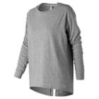 New Balance 91452 Women's Studio Relaxed Long Sleeve - Grey (wt91452ag)