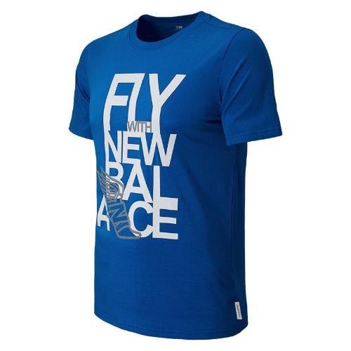New Balance 4362 Men's Graphic Fly With Nb Tee - Laser Blue, White (emet4362lsb)