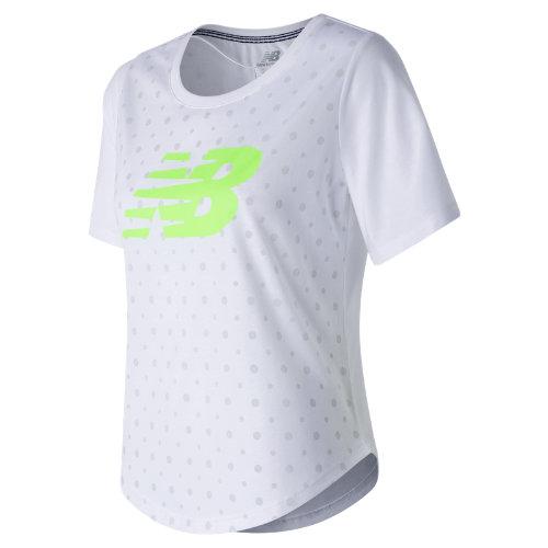 New Balance 71645 Women's Womens Trackster Ss Top - White (wt71645wt)