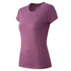 New Balance 53150 Women's Heathered Short Sleeve Tee - Purple (wt53150urh)