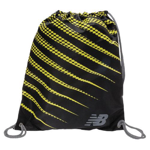 New Balance Men's & Women's Nb Graphic Sackpacks - Black, Yellow (nb-1232bkyl)